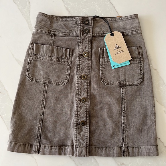 Prana Corduroy Merrigan Skirt Mud 0 - Picture 5 of 10